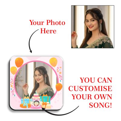 Personalized Musical Fridge Magnet for Home Decor Music Box Fridge Magnet Birthday Gift for Wife Playable Music Feature Rechargeable with On/Off Button